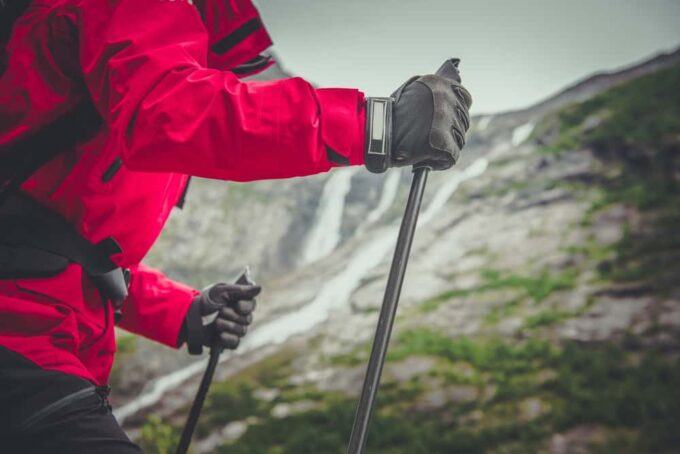 Jacket and Gloves for Climbing